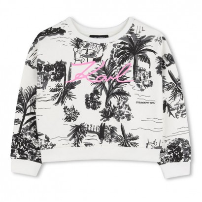 Bluza copii Karl Lagerfeld pentru fata cu print de efect